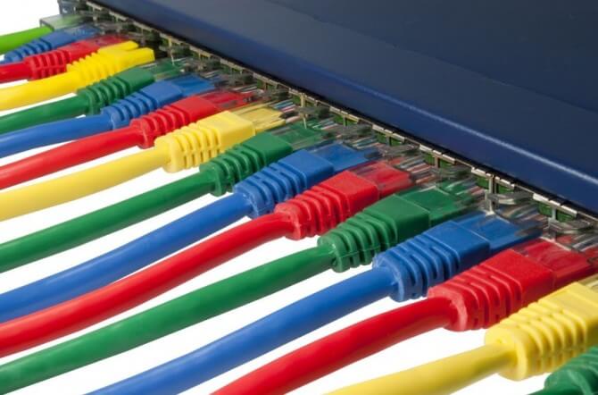 multi-colored cables