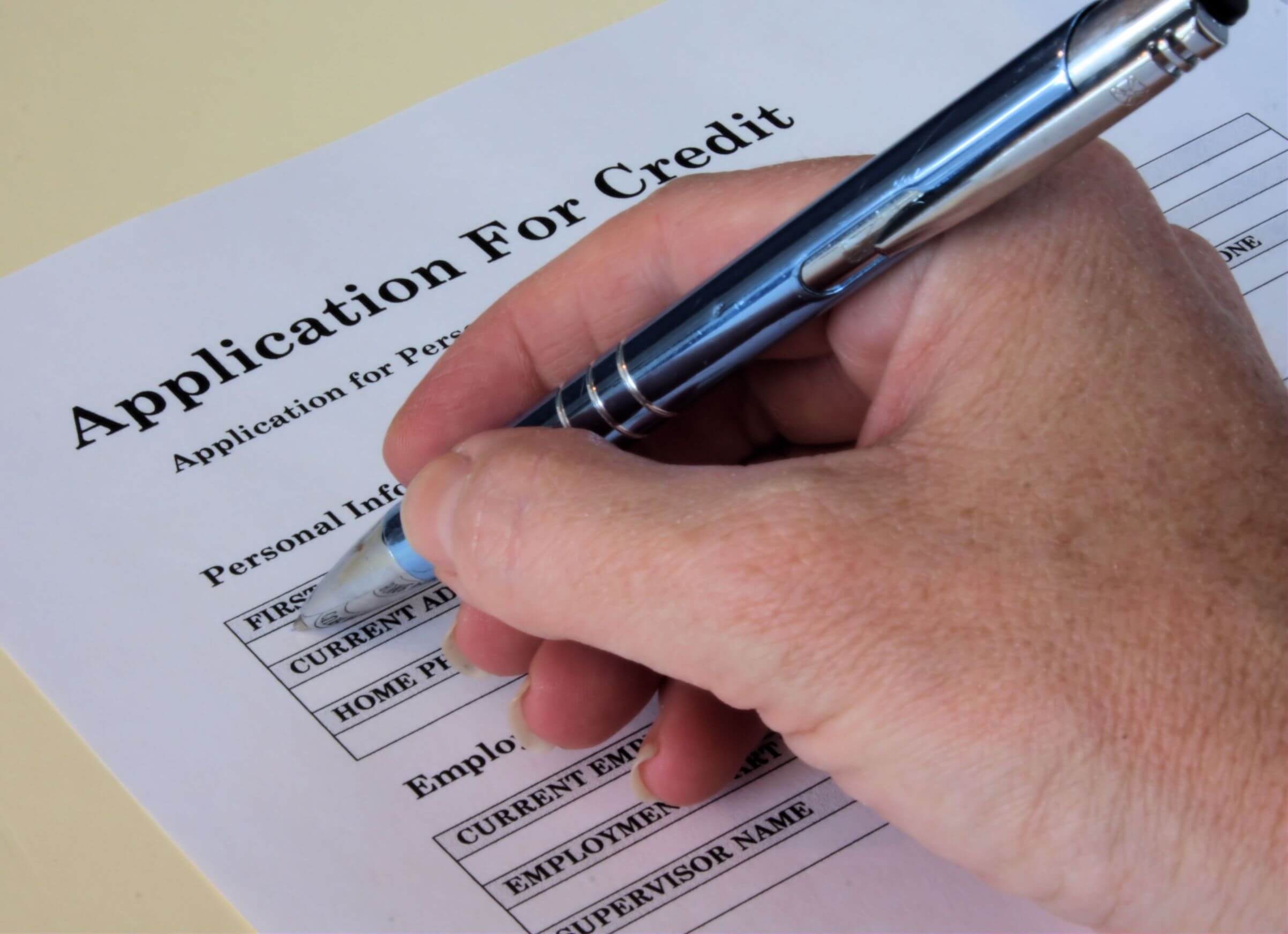 Application for credit