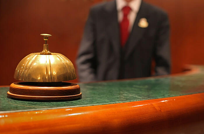 bell on concierge counter