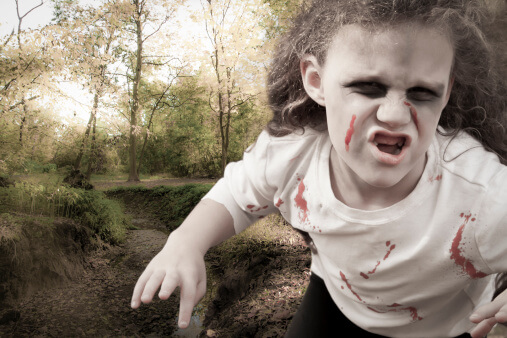 Little Zombie Girl Attacks