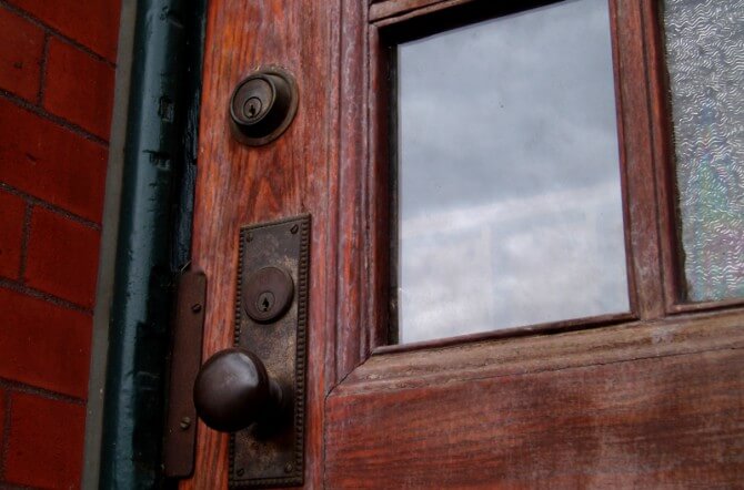Door lock on home