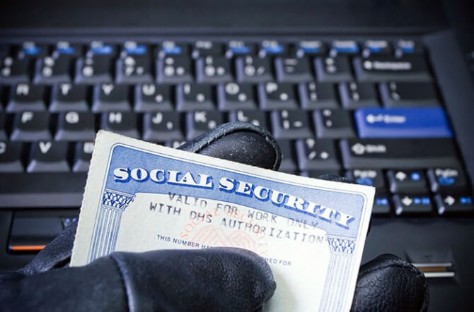Cyber criminal using social security card