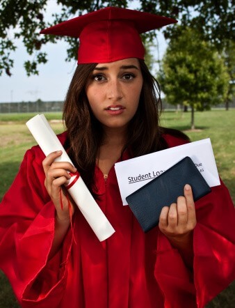 College student with diploma