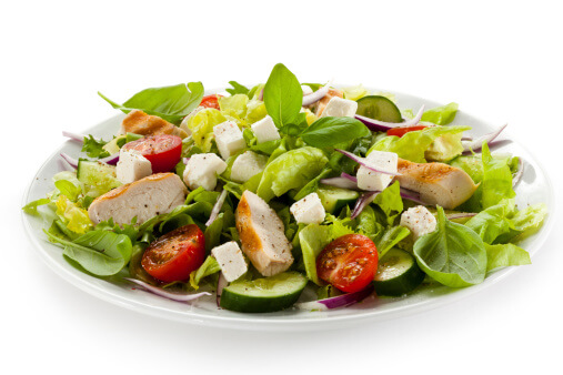 4 Healthy Cooking Tips - Salad with Chicken