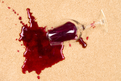 Wine Spill on Carpet - Hire a Pro Carpet Cleaner