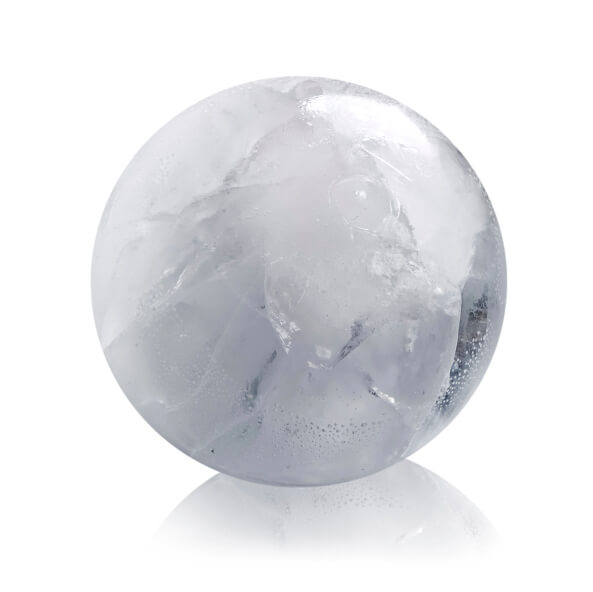 White ice sphere isolated