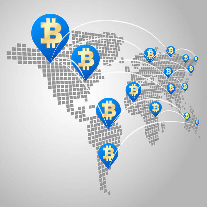 Bitcoin world map