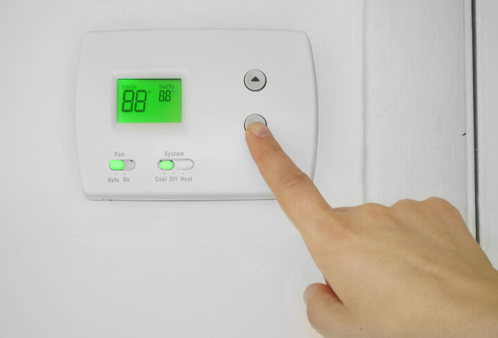 adjusting thermostat