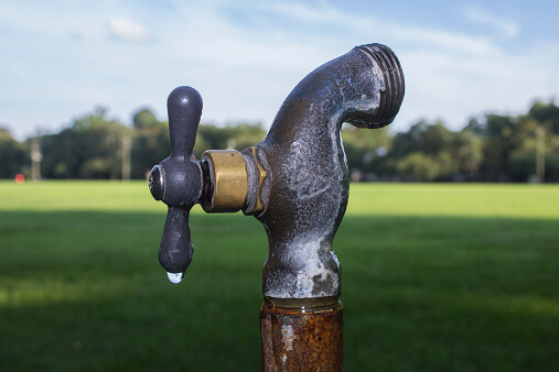 14 Ways Gardeners Can Help Save Water - Leaking Spigot